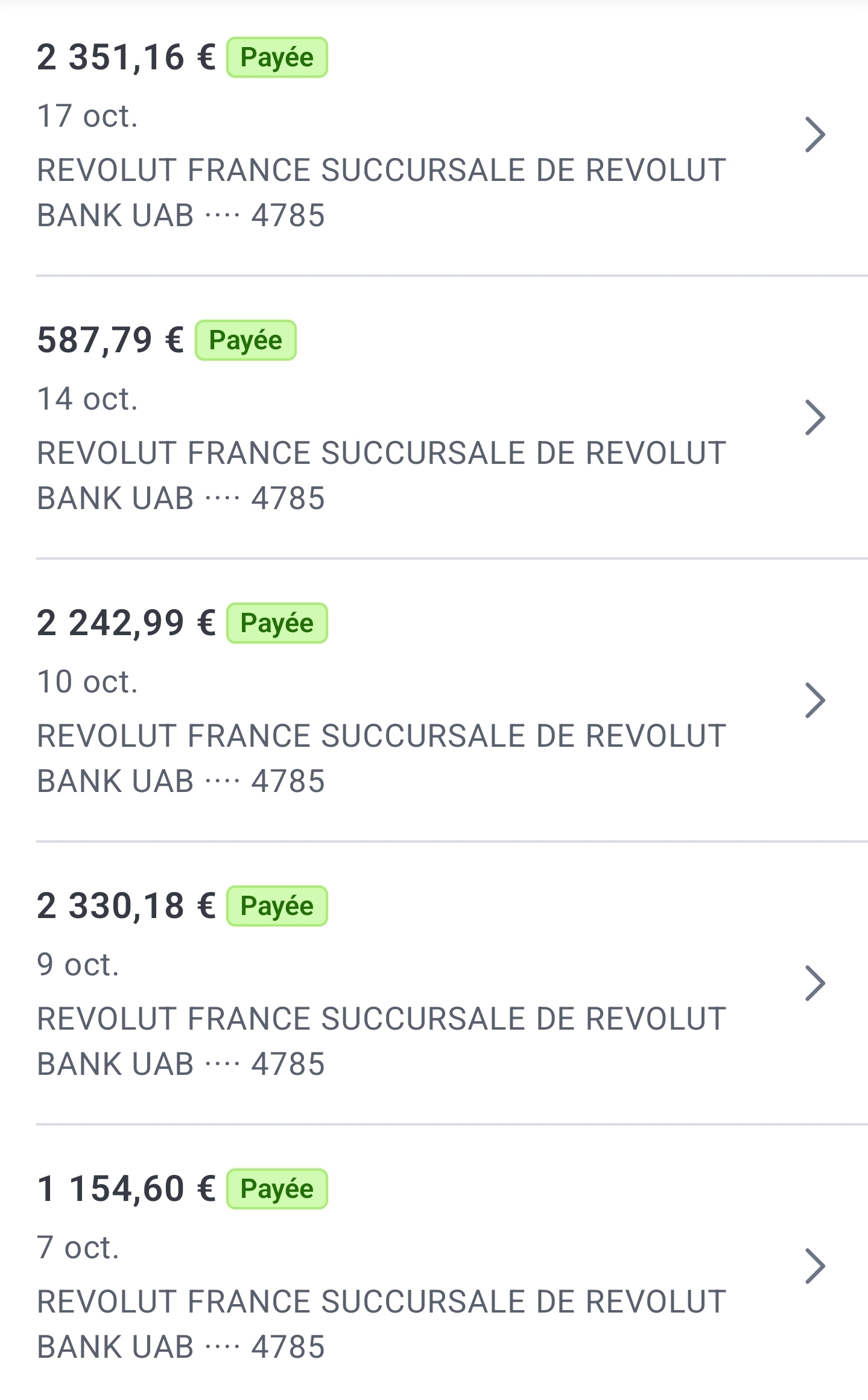Virements Revolut